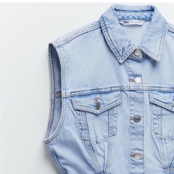 Zara Denim Dress OR Vest 🤩 - Picture 3 of 11